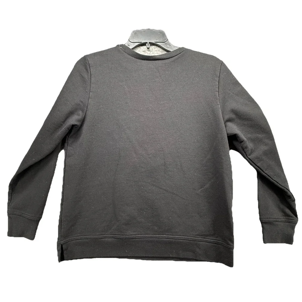 GAP Kids Boys Sweatshirt Medium Black Crewneck Pullover Long Sleeve‎ Logo Casual
